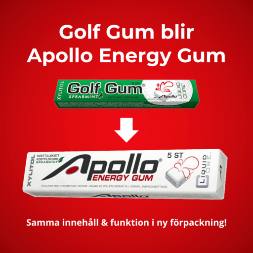 Golf Gum blir Apollo Energy Gum